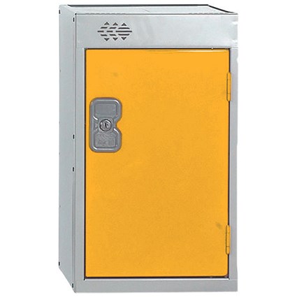 One Compartment Quarto Locker, 300x300x511mm, Yellow Door