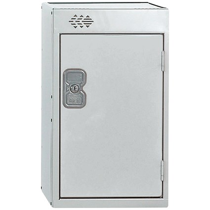 One Compartment Quarto Locker, 300x450x511mm, Light Grey Door