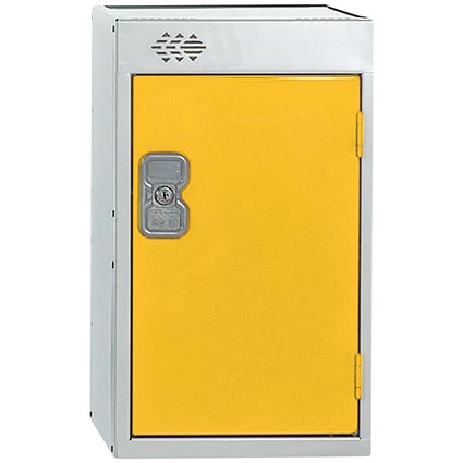 One Compartment Quarto Locker, 300x450x511mm, Yellow Door