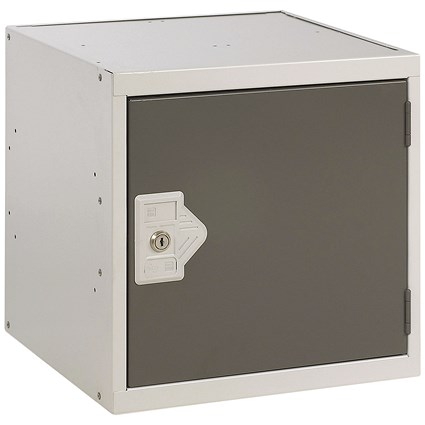 One Compartment Cube Locker, 300x300x300mm, Dark Grey Door
