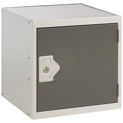 One Compartment Cube Locker, 380x380x380mm, Dark Grey Door