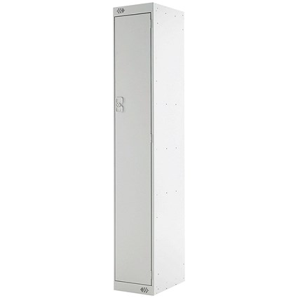 Express Standard Locker, 1 Door, 300x300x1800mm, Light Grey Deep