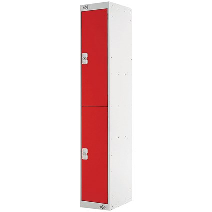 Express Standard Locker 2 Door 300x300x1800mm Red Deep