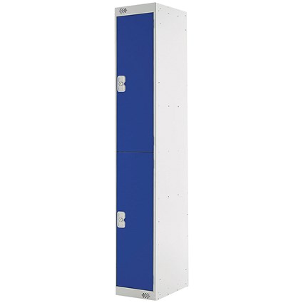 Two Compartment Express Standard Locker, 300x450x1800mm, Blue Door