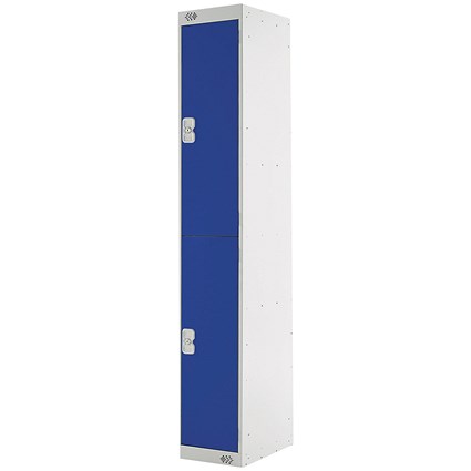 Two Compartment Express Standard Locker 300x450x1800mm Blue Door