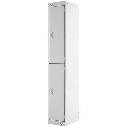Two Compartment Express Standard Locker, 300x450x1800mm, Light Grey Door