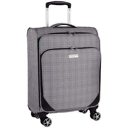 London Fog Newbury Wheeled Case, 38.4 Litres, Black and Grey