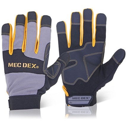 Mec Dex Work Passion Impact Mechanics Gloves, Multicoloured, Small Mec Dex Work Passion Impact Mechanics Gloves, Multicoloured, Small