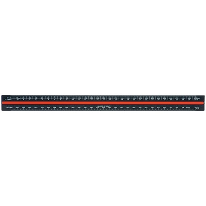 Linex Triangular Scale Ruler, 1:1-2500, 30cm, Black