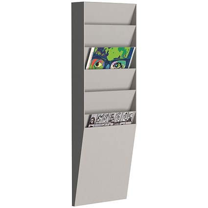 Fast Paper A4 Document Control Panel 6 Compartments Grey Fast Paper A4 Document Control Panel 6 Compartments Grey