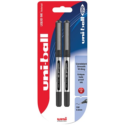 Uni-Ball Eye Fine Black Twin Blister Pack (Pack of 6)