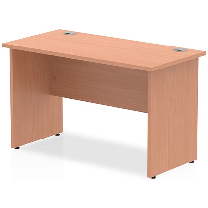 Impulse 1200mm Slim Rectangular Desk, Panel End Leg, Beech