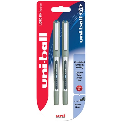 Uni-Ball Eye Medium Blue Twin Blister Pack (Pack of 6)