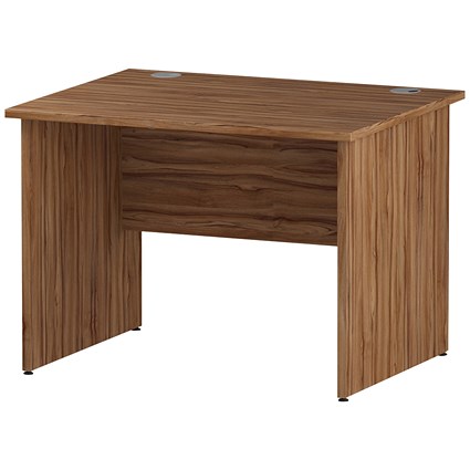 Impulse 1000mm Rectangular Desk, Panel End Leg, Walnut