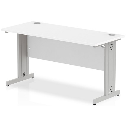 Slim white clearance desk