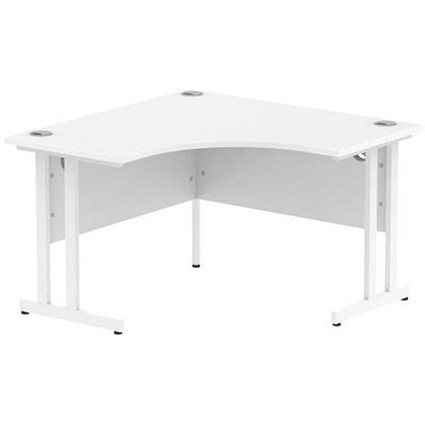 Impulse 1200mm Corner Desk, White Cantilever Leg, White