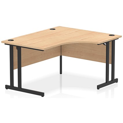 Impulse 1400mm Corner Desk, Right Hand, Black Cantilever Leg, Maple Impulse 1400mm Corner Desk, Right Hand, Black Cantilever Leg, Maple