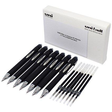 Uni-Ball Jetstream SXN-210 7 Pen/7 Refill Black (Pack of 14)