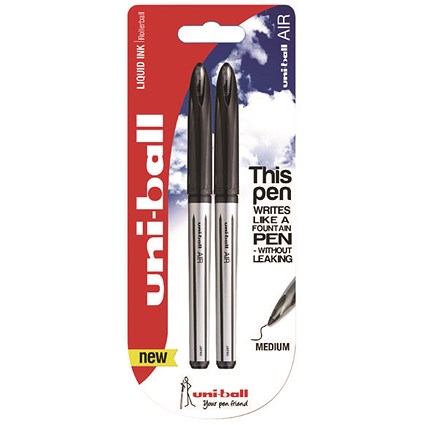 Uni-Ball Air Rollerball Pen Black Blister Pack (Pack of 12)