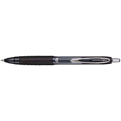 Uni-Ball Signo 207E Rollerball Gel Pen Black (Pack of 12)