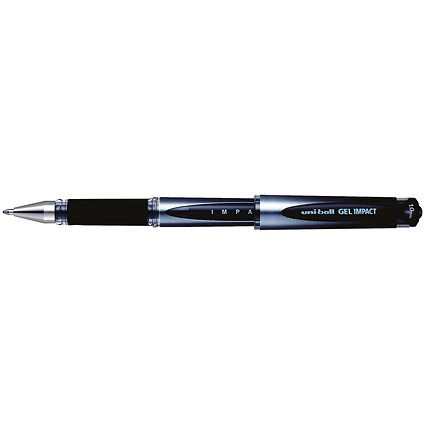 Uni-Ball UM153S Impact Gel Rollerball, Black, Pack of 12