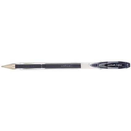 Uni-ball SigNo UM120 Gel Rollerball Pen, Black, Pack of 12