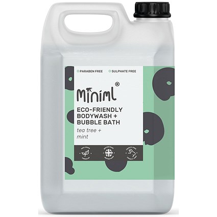 Miniml Bodywash Bubble Bath, Tea Tree Mint, 5 Litres