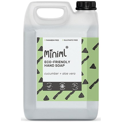 Miniml Hand Wash, Cucumber Aloe Vera, 5 Litres