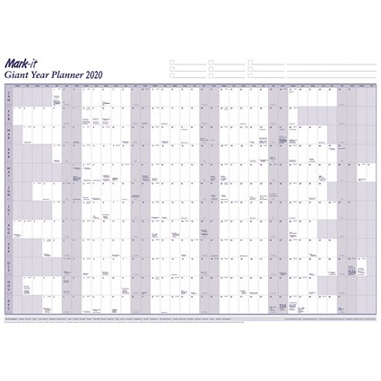 Mark-it 2020 Giant Year Planner