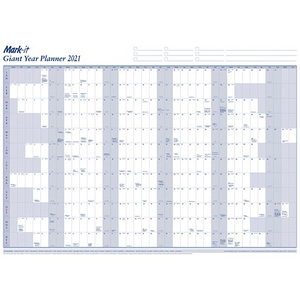 Mark-it Giant Year Planner 2021