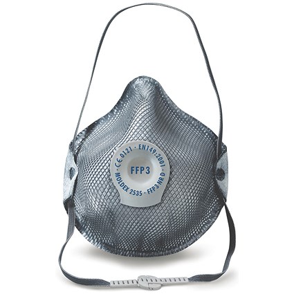 Moldex 2535 FFP3V Nr D Valved Mask, Grey, Pack of 10 Moldex 2535 FFP3V Nr D Valved Mask, Grey, Pack of 10