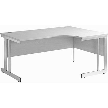 Momento Corner Desk, Right Hand, 1800mm Wide, White