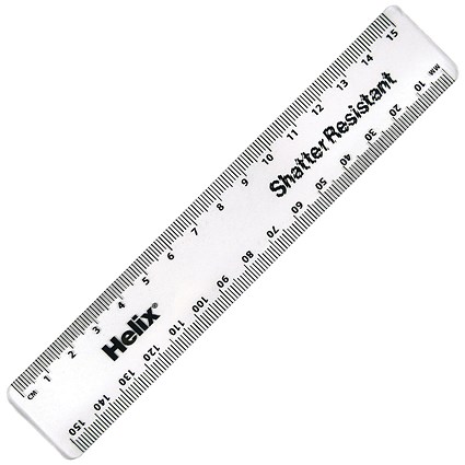 Maped Shatterproof Rulers 15cm Clear (Pack of 50)