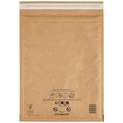 Sealed Air Mail Lite Bubble Postal Bag Gld H/5 Pack of 100 101273331