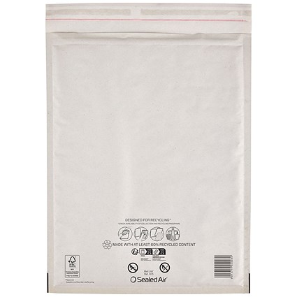 Sealed Air Mail Lite Bubble Postal Bag Wht H/5 Pack of 100 101273350