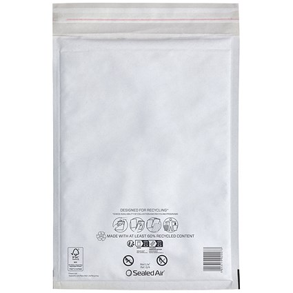 Sealed Air Mail Lite Bubble Postal Bag Wht G/4 Pack of 100 101273385