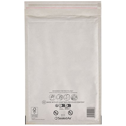 Sealed Air Mail Lite Bubble Postal Bag Wht F/3 Pack of 100 101273349