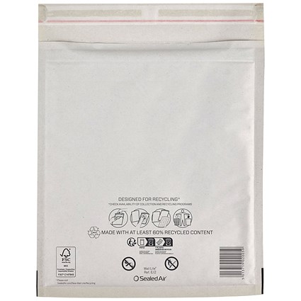 Sealed Air Mail Lite Bubble Postal Bag Wht E/2 Pack of 200 101273348