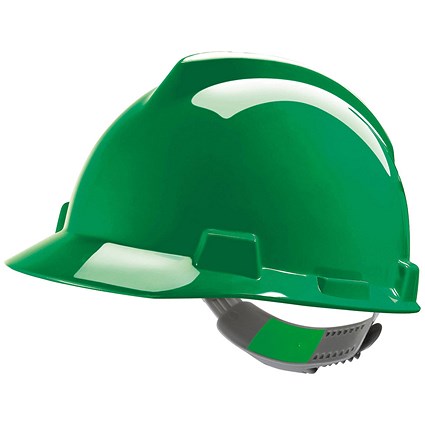 MSA V-Gard Safety Helmet, Green MSA V-Gard Safety Helmet, Green