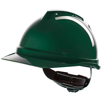 MSA V-Gard 500 Vented Safety Helmet, Green MSA V-Gard 500 Vented Safety Helmet, Green