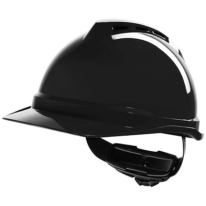 MSA V-Gard 500 Vented Safety Helmet, Black MSA V-Gard 500 Vented Safety Helmet, Black