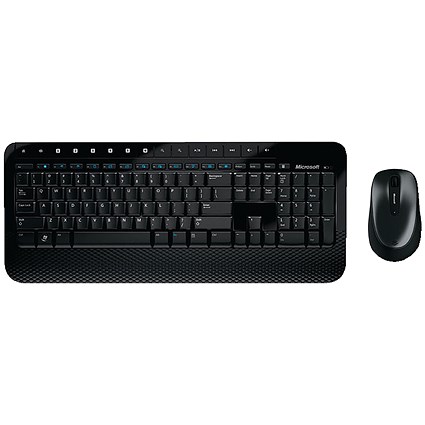 Microsoft Desktop 2000 Keyboard and Mouse Set, Wireless, Black