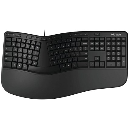 Microsoft Ergonomic Keyboard, Wired, Black