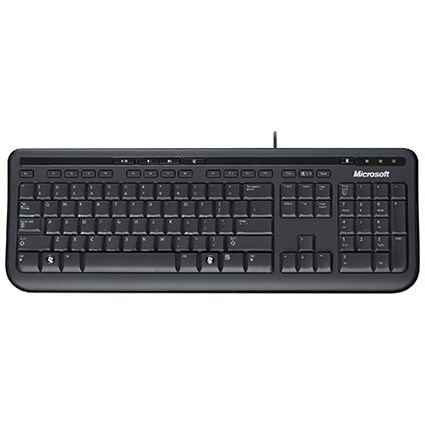 Microsoft 600 Keyboard, Wired, Black