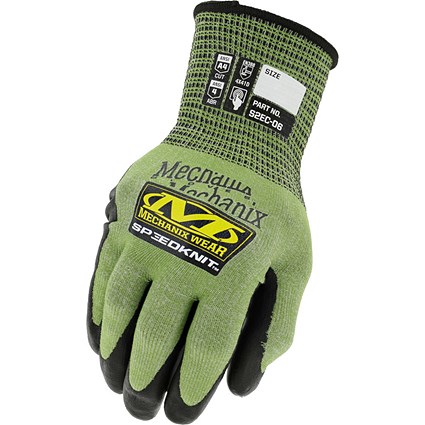Mechanix Speedknit C3 Gloves, Green/Black, Small
