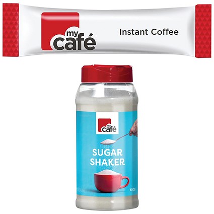 MyCafe Roasted Coffee Sticks, Pack of 250 - Get Free Sugar Shaker 650g