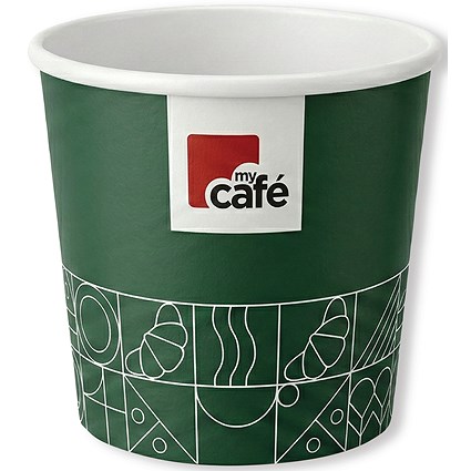 MyCafe Single Wall Non-Plastic Paper Hot Cups 114ml (Pack of 50)