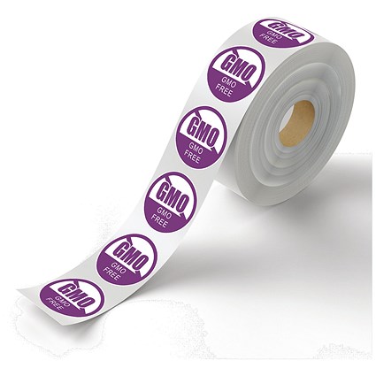 MyCafe Food Label Contains GMO Free Removable Pack of 1000 MYC10619