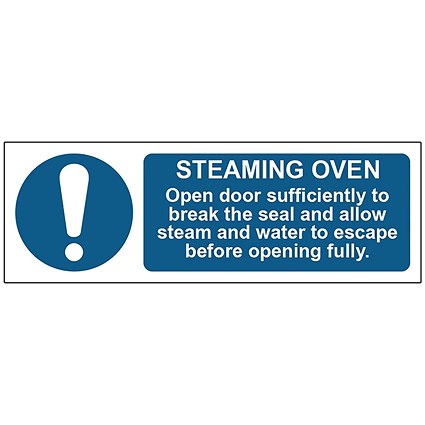 MyCafe Steaming Oven Sign Self Adhesive Vnl 300x100