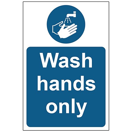MyCafe Wash Hands Sign Self Adhesive Vnl 200x300